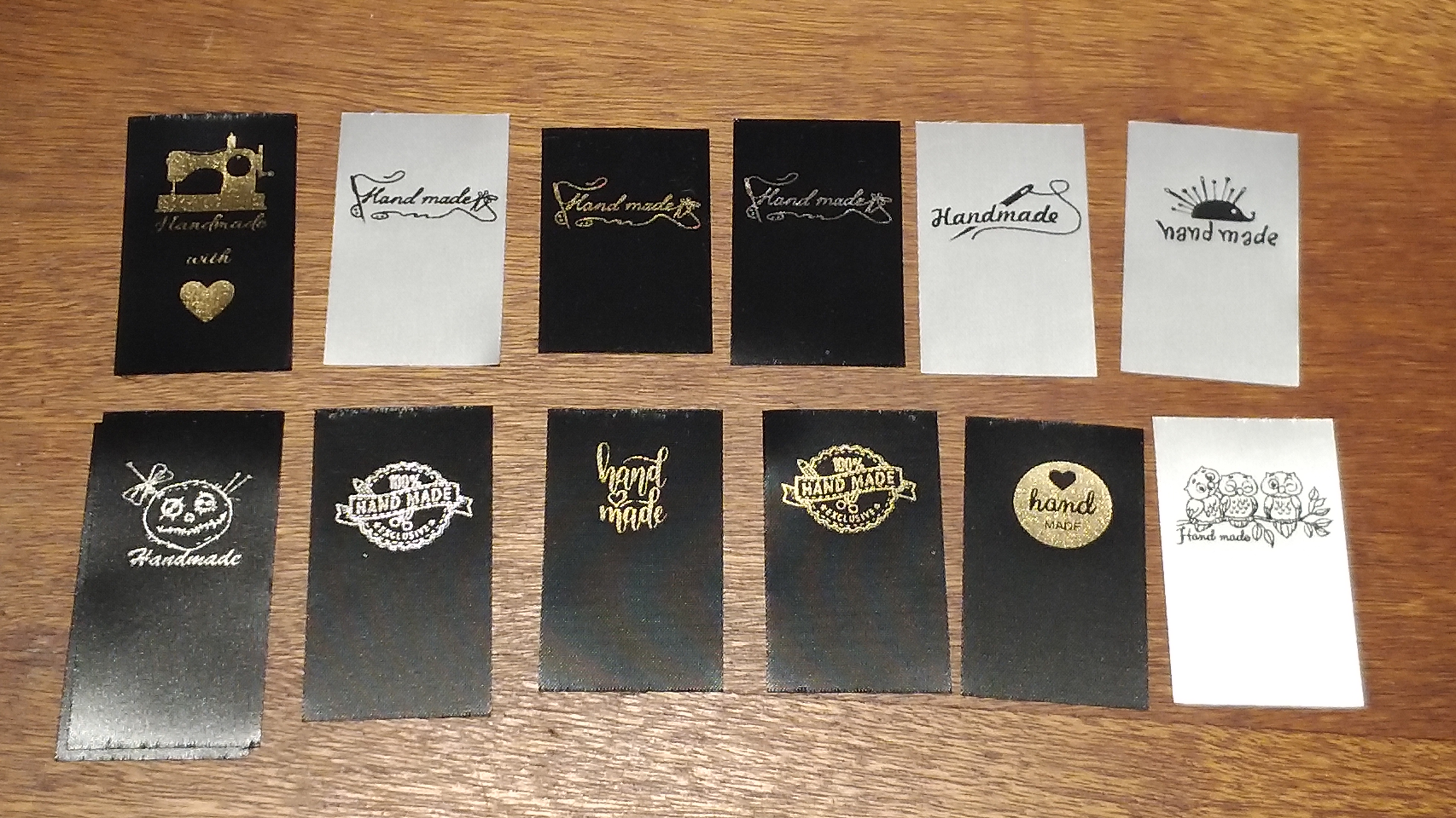 ŠTÍTKY DO ŠVU - ČERNÉ oboustranné