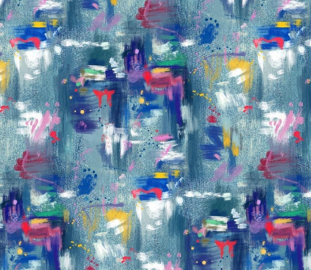 Úplet - Jeans abstrakce