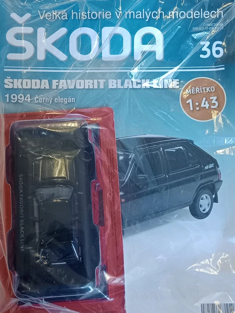 Velká historie v malých modelech ŠKODA 1:43 - Škoda Favorit Black line 1994 - č. 36