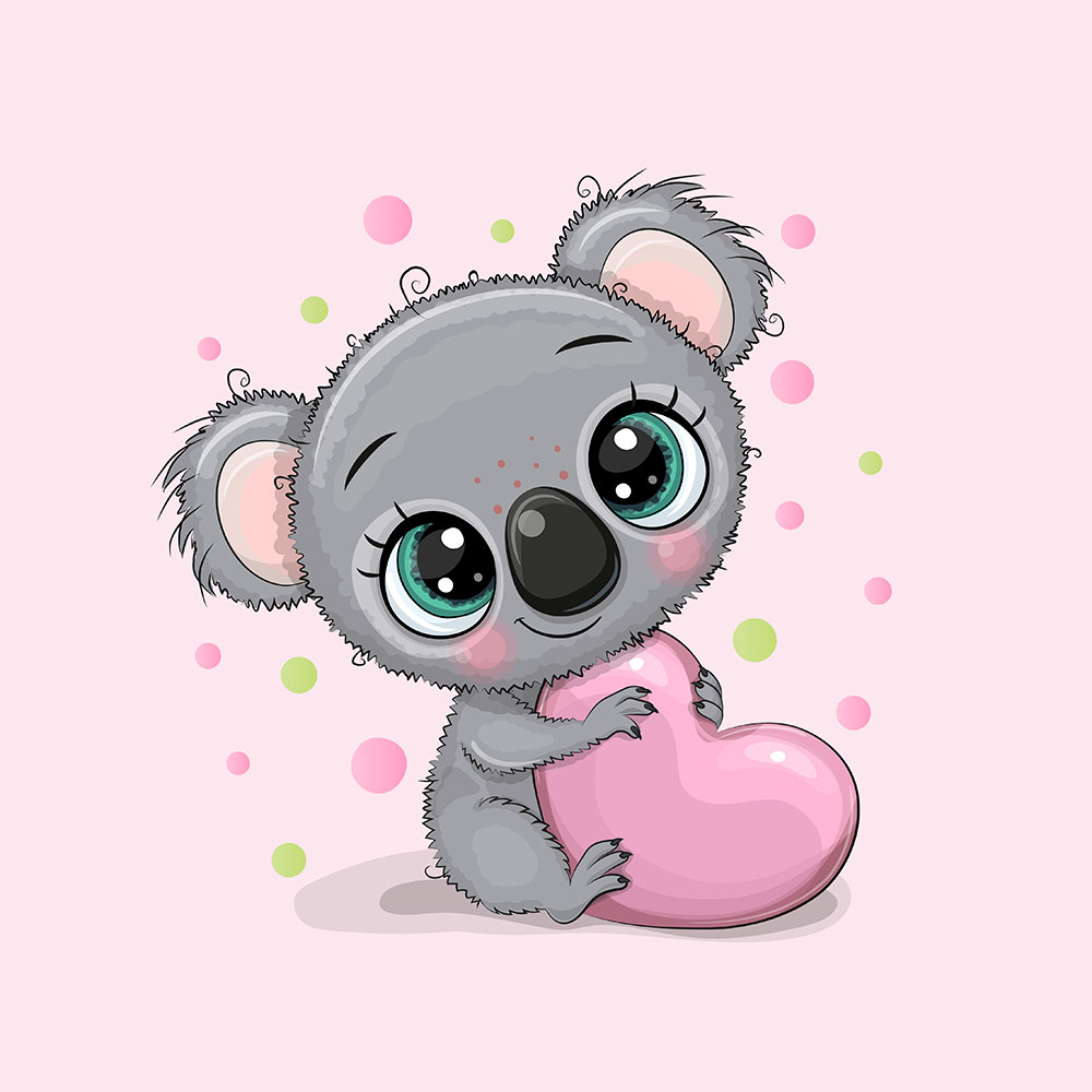 Panel teplákovina - Koala se srdíčkem
