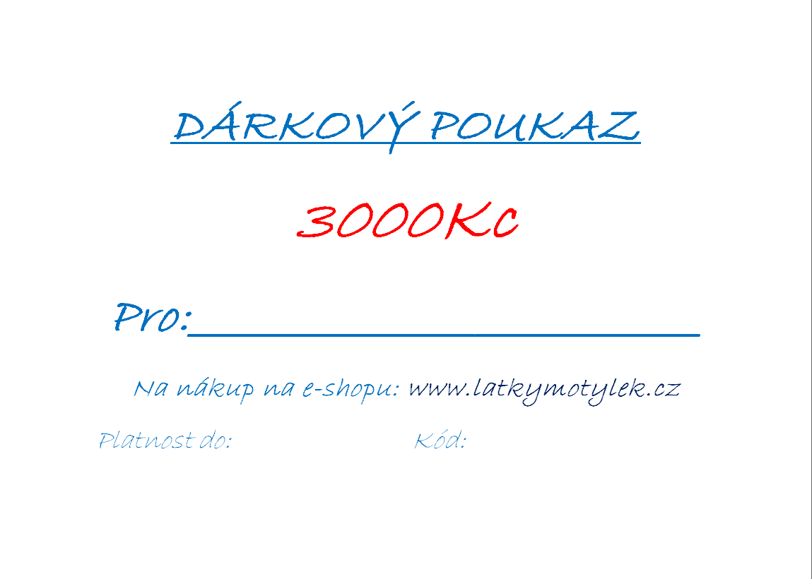 DÁRKOVÝ POUKAZ 3000Kč