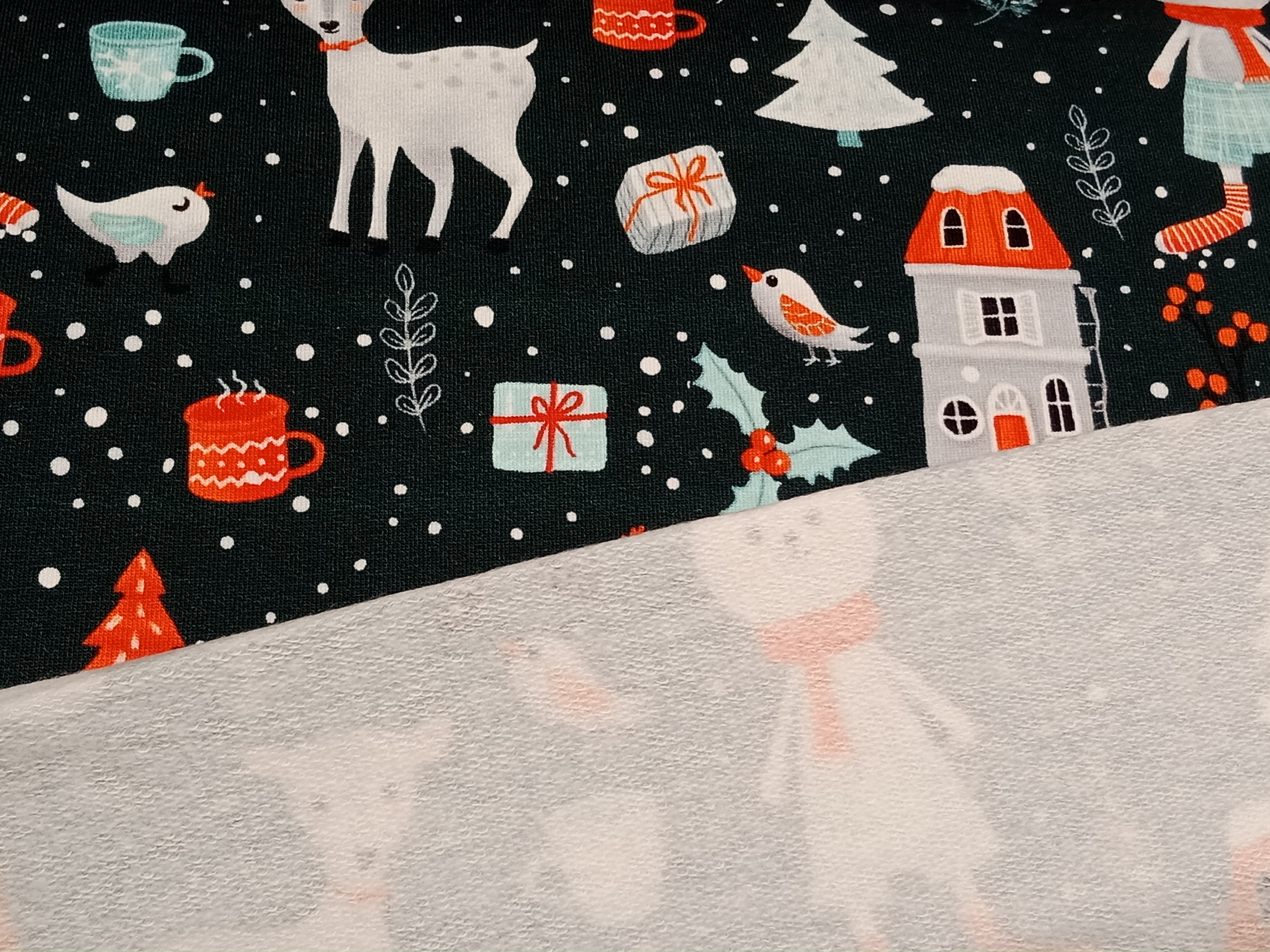 Počesaná teplákovina - Vánoční