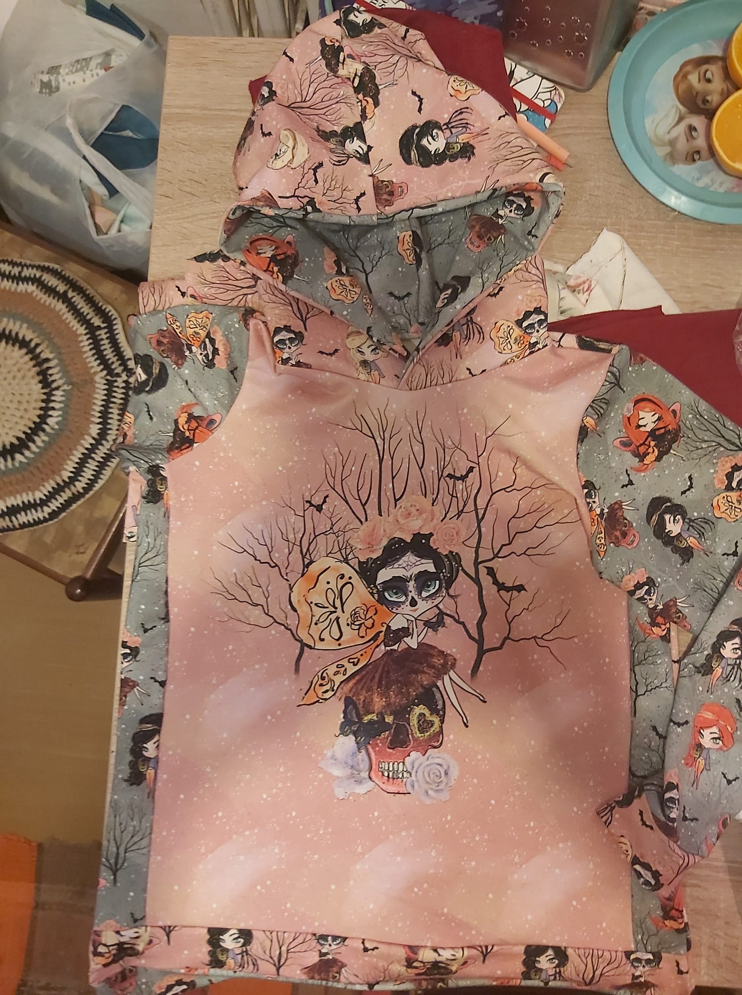 Panel teplákovina - Helloween víly na růž.