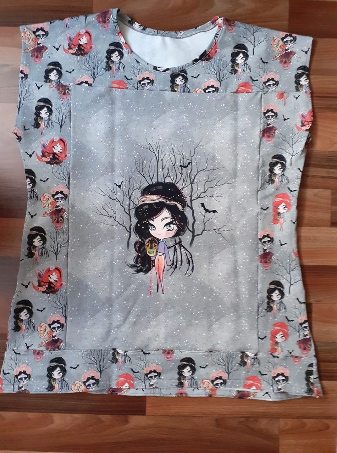 Panel teplákovina - Helloween víly na šedé