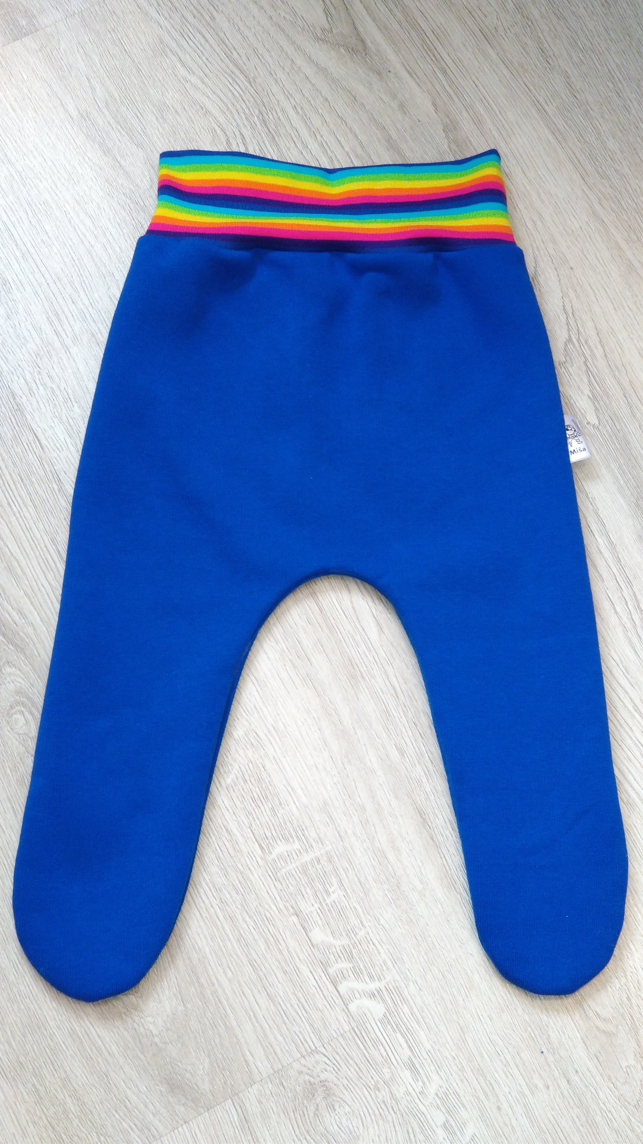 Počesaná teplákovina - Modrá