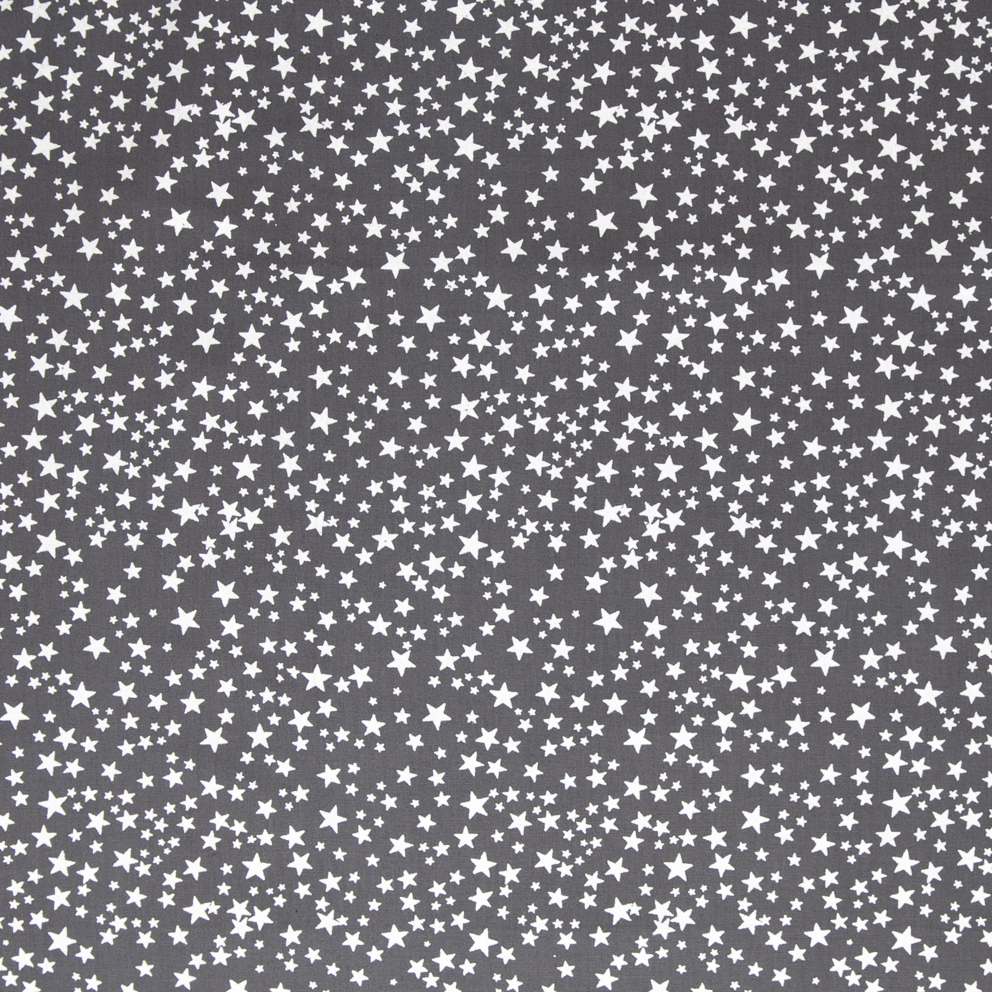 Bavlněné plátno - Stříbrné hvězdičky na šedé