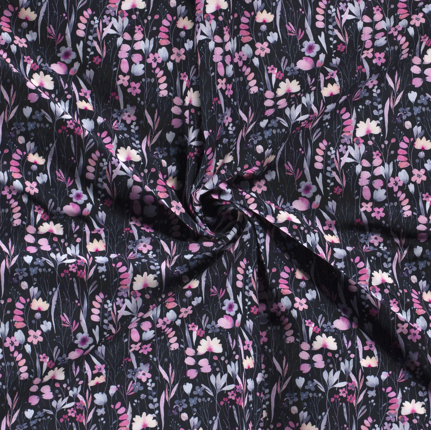 Softshell - Pastelové květy na tmavé