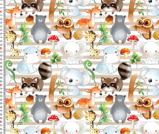 Teplákovina - Zvířátka na pruzích