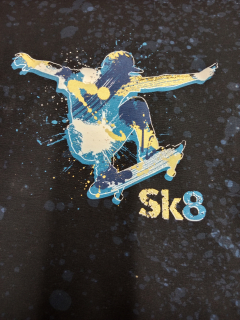 Panel teplákovina veliký - Skate sk8 - By Lycklig Design