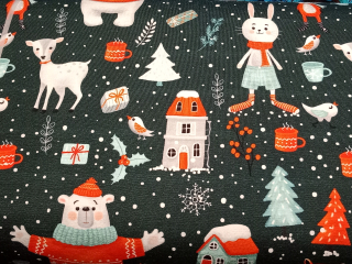 Počesaná teplákovina - Vánoční