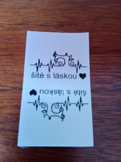 ŠTÍTKY DO ŠVU - Bílé oboustranné