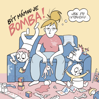 Panel úplet - Být mámou je BOMBA! Modrý gauč