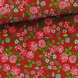 Úplet - Červené růžičky 0,8m