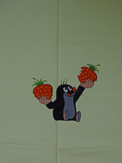 Panel úplet - KRTEK A JAHODY - zelená