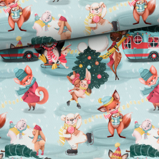 Teplákovina - Zvířátka bruslí na ledě