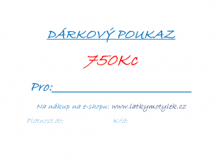 DÁRKOVÝ POUKAZ 750Kč